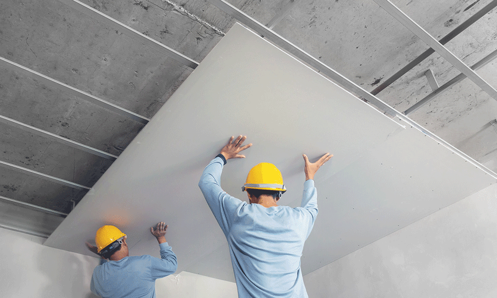 Gypsum board ceiling advantages