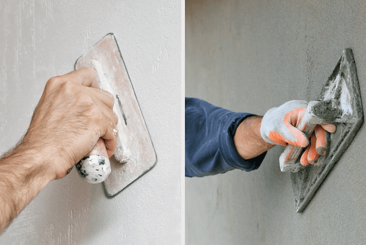 Differences between gypsum plaster and cement plaster