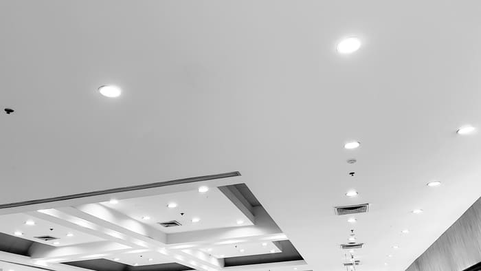 Floating Gypsum Ceilings with LED Glow