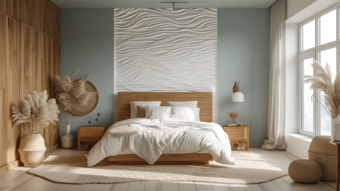 8. Statement Gypsum Headboards
