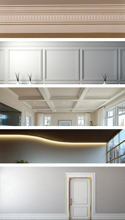 different moldings