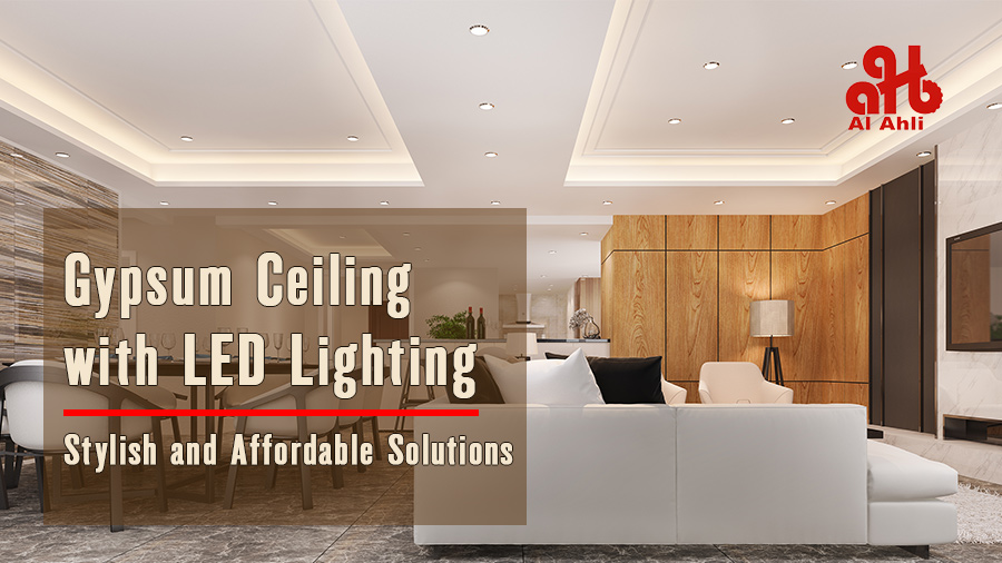 Gypsum Ceiling with LED Lighting