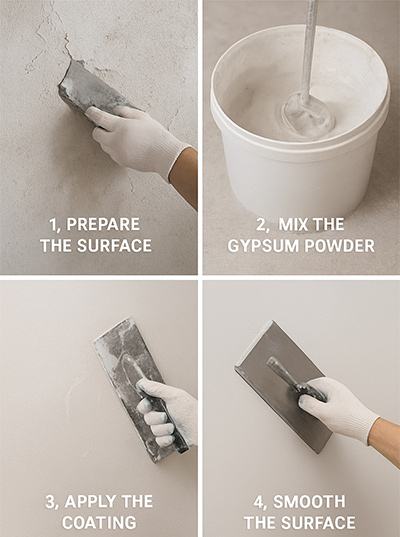 Using Gypsum Powder for Wall Coating